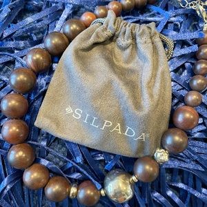 Silpada wood bead necklace